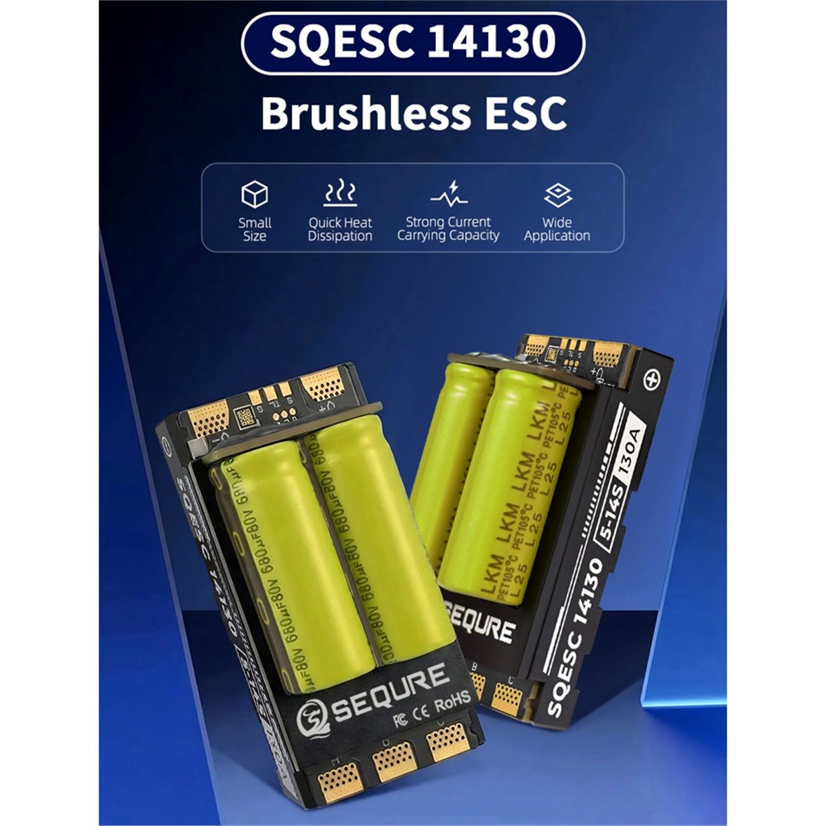 Drone Battery - N94R SEQURE 14130 130A BLHeli_32 ESC