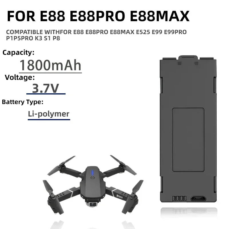 1-10 Uds E99 Pro Drone batería - Eachine Drone E58 reseña y precio